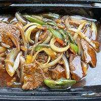 Mongolian Deluxe (comes with rice )  at Jeff's Vegan in Frisco