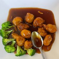 vegan orange “chicken” was amazing 💕✨ at Jeff's Vegan in Frisco