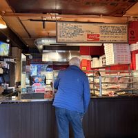 Pizza case and menu above   at DiFontaine's Pizzeria in Dublin