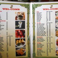menu at Reeyaz Sweets in Kathmandu