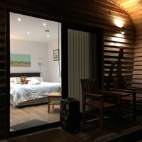 Dog friendly with private porch area at Whitemoss Lodge B&B in Dunning