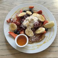 Vegan Toasted Coconut Pancakes   at The Handle Bar in Oxford