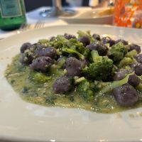 Vegan Gnocchi and Broccoli. I would recommend but this still lands and an 8 or 9 out of 10 for me.   at Pata Chic in Venice