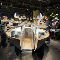 Buffet area   at Tibits in Winterthur