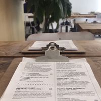 Menu & cafe  at Plant Power Food in Copenhagen
