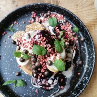 Pancakes at Plant Power Food in Copenhagen