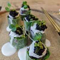 Rice paper roll at Plant Power Food in Copenhagen