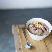 Vegan nutty bowl at Green Peace Inn in Weligama