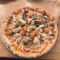 Vegetarian Pizza with vegan cheese   at I Love Pizza in Gothenburg