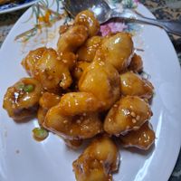 Vegan orange chicken at China Doll in Red Bluff