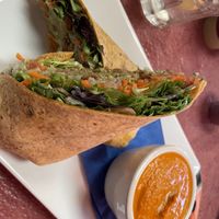 Falafel Wrap- fresh and yummyy  at Village Smithy in Carbondale