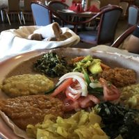 Vegetarian Combo platter for 2! at Abyssinia in Rochester