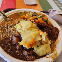 Lunch buffet at Zemeta Ethiopian in Rochester