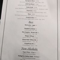 Menu Drinks at Seasons Plant Based Kitchen in Salt Lake City