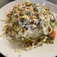 Puttanesca ( this dish was our favorite, so creamy tangy and delicious!)  at Seasons Plant Based Kitchen in Salt Lake City