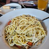 Pasta puttanesca at Seasons Plant Based Kitchen in Salt Lake City
