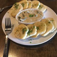 Spinach and artichoke dip  at Seasons Plant Based Kitchen in Salt Lake City