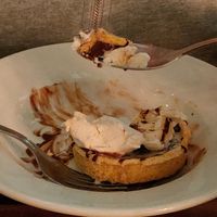 Vegan  chocolate orange tart with ice cream #Veganuary at The Dancing Man Brewery in Southampton