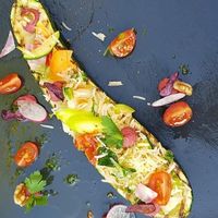 Gevulde courgette at Wolf Hotel Kitchen & Bar in Alkmaar