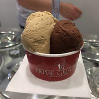 Vegan chocolate and pistachio. Yum! at Prime Gelato in London