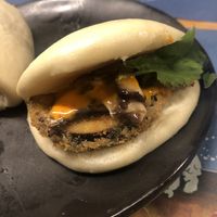 Close up of the bao buns  at Wagamama - City Centre in York