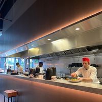 Chefs preparing the meals! at Wagamama - White Rose in Leeds