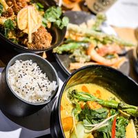 Vegan main and sides at Wagamama in Plymouth