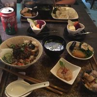 Meal sets- dumplings and soy beans with rice  at Flower Space 花草空間 - HuāCǎo KōngJiān in Hualien