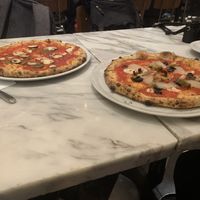 Two pizzas with various topics for 2800yen at 800 Degrees - Shinjuku in Tokyo
