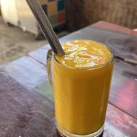 Mango & passionfruit smoothie (very nice, not too sweet)  at Lovegan in Binh Thuan