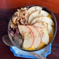 Yellow smoothie bowl 💛 at Lovegan in Binh Thuan