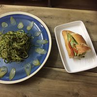 Pesto zucchini spaghetti  at Lovegan in Binh Thuan