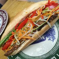 soybean tempah banh mi...40k... so yummy at Lovegan in Binh Thuan