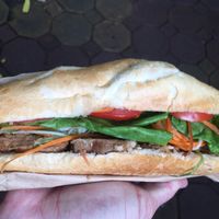 Delicious tempeh Banh Mi  at Lovegan in Binh Thuan