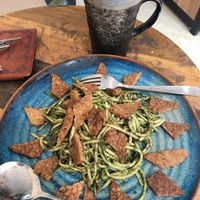 Raw zucchini spaghetti at Lovegan in Binh Thuan