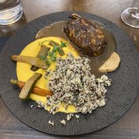 Plat - cabbage wrapped veggies with quinoa - sooooo good at Like An Elephant in Lyon