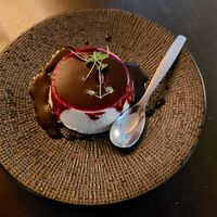 Dessert: panna cotta at Like An Elephant in Lyon