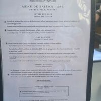 Menu at Like An Elephant in Lyon