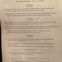 Oct 2025 Friday menu  at Like An Elephant in Lyon