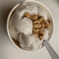 There’s a homemade dairy-free coconut ice-cream stall close by as well. Remind the vendor for no dairy topping.   at Vegetarian Food Stall - Ploenjit in Bangkok