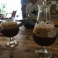 Vietnamese White Iced coffee with whipped coconut cream at Brew and Breakfast in Da Lat