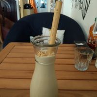 Banana & peanut butter smoothie at Brew and Breakfast in Da Lat