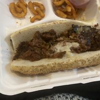 Vegan “chopped cheese” sandwich  at Bourbon & Branch in Philadelphia