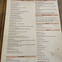 Menu  at Beigelistai  in Vilnius