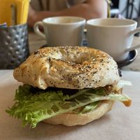 Beet Bean bagel   at Beigelistai  in Vilnius