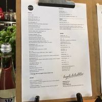 Menu at Beigelistai  in Vilnius