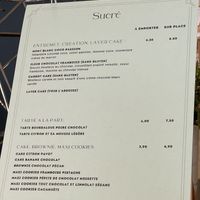 Pastry menu  at Jo and Nana Cakes in Paris