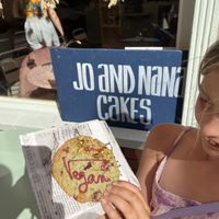 Pistachio raspberry cookie  at Jo and Nana Cakes in Paris