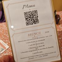Brunch menu at Jo and Nana Cakes in Paris