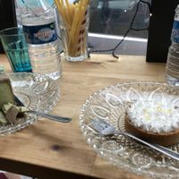 Pistachio chocolate and lemon tart at Jo and Nana Cakes in Paris